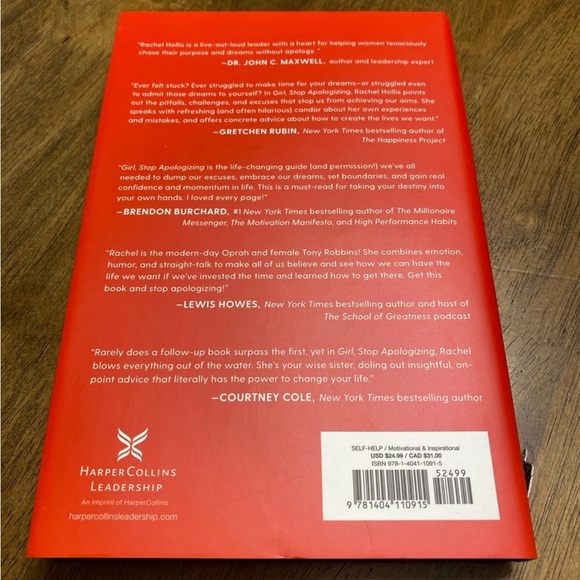 Girl, Stop Apologizing Book by Rachel Hollis - Picture 2 of 2